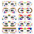 LGBT Pride Rainbow Temporary Tattoos,10 Sheets Mixed Rainbow Style Patterns Waterproof Gay Pride Day Face Tattoo Stickers for Women Men Pride Parades Festival Party Supplies