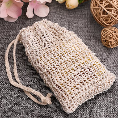 15 Pieces Soap Saver Bag Exfoliating Soap Pouch Sisal Mesh Bag Drawstring