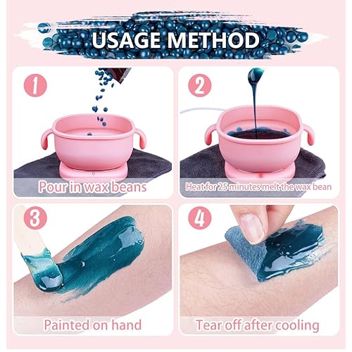 HURRISE Electric Hot Wax Warmer Machine for Hair Removal, 400ml Removal Wax Heater, 100W Silicone Pot Liner, High Power Performance, Large Capacity, Versatile Usage, Easy to Clean