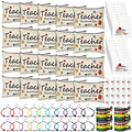 Amylove 20 Sets Christmas Teacher Gifts Bulk, Teacher Makeup Bags, Bracelets, Hair Ties, Cards, Keychains Xmas Stocking Stuffers Valentine's Day Appreciation Gifts