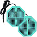 2 Pack CS-900 Twice Powerful 6.5" x 5.5" Ion Detox Foot Bath Arrays Flat Dual Coil Stainless Steel Aqua Ionic Cleanse Array Compatible With Most 1/4" Plug Type Detox Machines