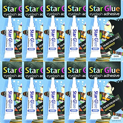 Star Glue Waterproof Eyelash Adhesive Combo for Eye Shadow Mascara and Eyeliner 20 Pcs