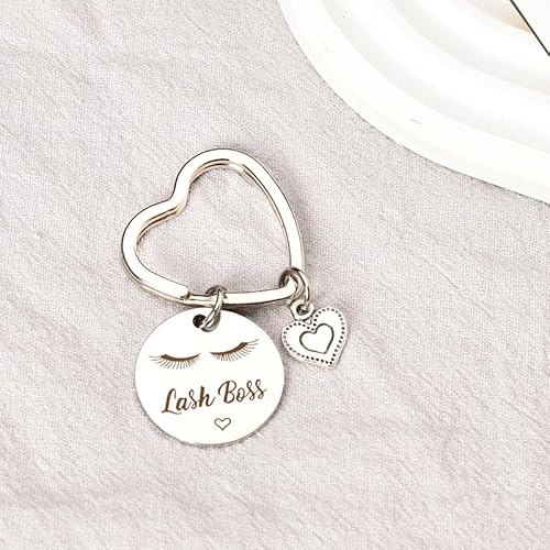 Lash Boss Keychain Beautician Gifts for Women Best Friend Party Esthetician Supplies Lash Tech Artist Birthday Supplies Gift for Daughter Sister Girlfriend Christmas Gifts Cosmetologist Accessories