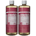 Dr. Bronner's Organic Pure Castile Liquid Soap, Rose, 32 oz, 2 pk