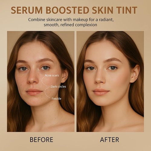 Beauty Balm Serum Boosted Skin Tint Stick – Face Tint Balm Foundation with Serum Benefits, Buildable Hydrating Coverage, Moisturizing Concealer Stick for Glowing Skin & Flawless Finish (3#, 2)