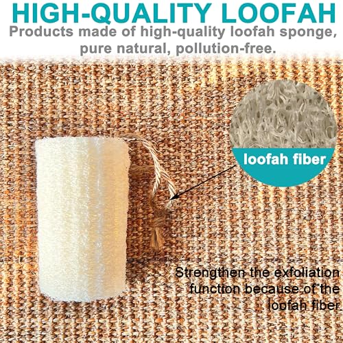 Mr.Cui'shop 24 Pack Bulk 4" 100% Natural Exfoliating Loofah Bath Sponge Scrubber, Great for Skin Care in The Bath, Spa or Shower - Deep Clean & Invigorate Your Skin - Remove Dead Skin Cells