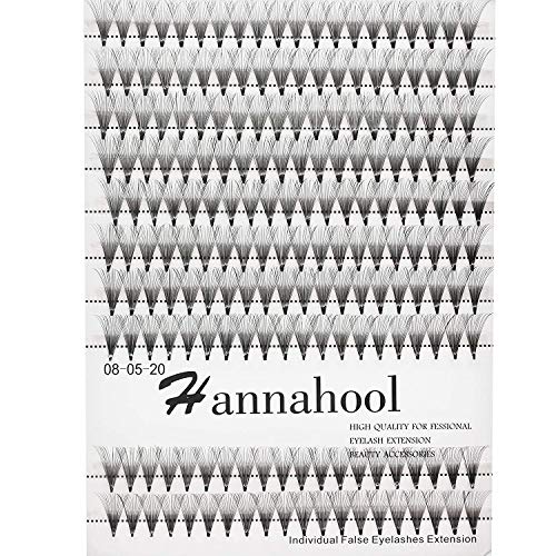 10Rows-200Pcs 20D Natural Long Individual False Eyelashes Cluster Thickness 0.07mm D Curl Volume Premade Fans Eye Lashes Extensions Soft and Lightweight Dramatic Look (10mm)