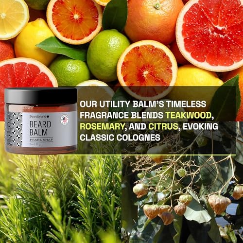 Beard Balm for Men - Travel Pack - Supports Thicker Beard, Pearl Snap Scent, Natural Ingredients Butter Reduces Dryness & Enhances Look - 2 oz