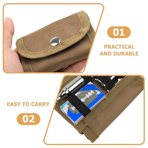 1PCS Razor Storage Bag Men Grooming Storage Bag Razor Case for Travel Soft Shaver Case Carrying Cover Bag Safety Razor Case for Travel and Outdoor