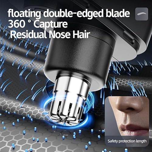 Nose Hair Trimmer for Mens and Women - Professional Painless Eyebrow & Ear Hair Trimmer for Men Women - Battery Operated Trimmer with IPX7 Waterproof - Dual Edge Blades for Easy Cleansing