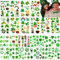 Zomme 32 Sheets 240+ PCS St Patricks Day Tattoos, Include Two Different Sizes Unique Shamrock Tattoos, St. Patrick's Day Tattoos Stickers Green Lucky Clover Temporary Tattoos for Irish Party