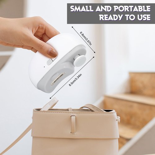 3 in 1 Automatic Electric Nail Clipper Polishing, Electric Toenail Trimmer Clippers for Seniors Adult, Safe Convenient Electric Nail Trimmer Cutter Nail File Clip Storage 2 Speeds, White