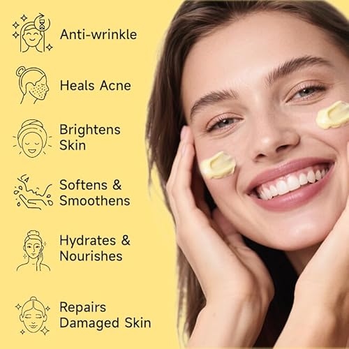 Organic Turmeric Cream, Brightening and Anti-Acne Facial Moisturizer, Skin Repair Treatment