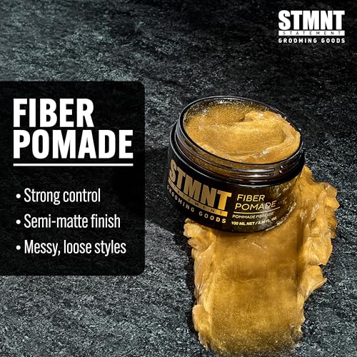 STMNT Grooming Goods Fiber Pomade | Semi-Matte Finish | Strong Control | Easy To Wash Out