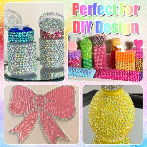 RODAKY 28 Color Rhinestone 3mm Resin Jelly Rhinestones Colorful Flatback Gems for Bedazzling Crystal Rhinestone Kit with 3Pcs 10ml B7000 Glue Diamond Jewels for Crafting DIY Art