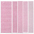 3555 PCS Face Gems Rhinestones Stickers - Temporary Tattoo Jewels for Crafts 3/4/5/6/8MM - Stick On Hair Gems Makeup Self Adhesive Crystal Stickers for Scrapbooking (Light Pink)