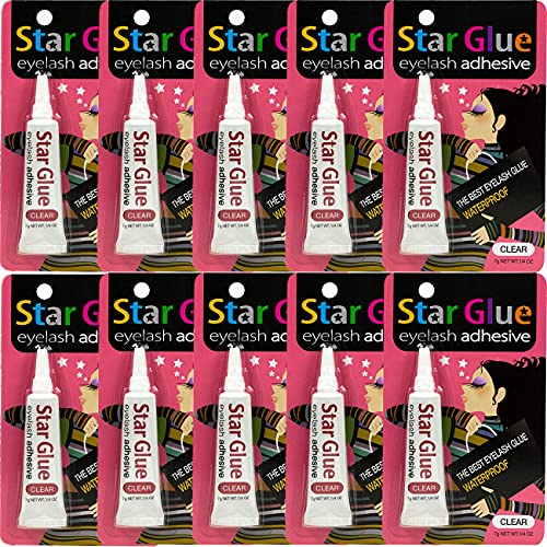 Star Glue Waterproof Eyelash Adhesive Combo for Eye Shadow Mascara and Eyeliner 20 Pcs