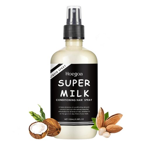 Grospe Super Milk Conditioning Hair Primer, Super Milk Hair Conditioner Spray, Suitable for Women, Smooth and Nourish Hair, 3.57 Fl.Oz