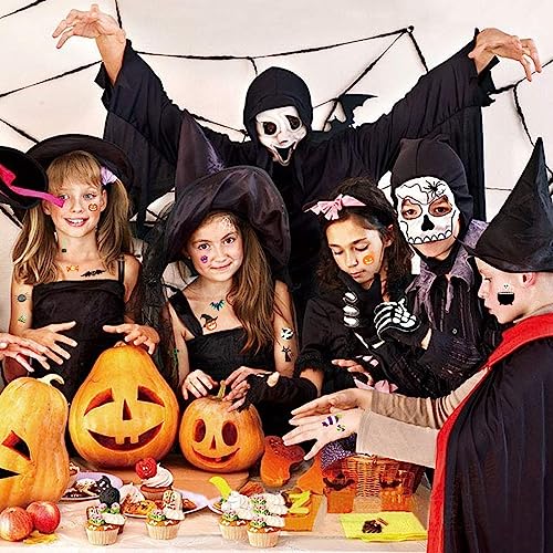 216Pcs Glow Halloween Temporary Tattoos for Kids Goody Bag Stuffers Prizes Party Favors