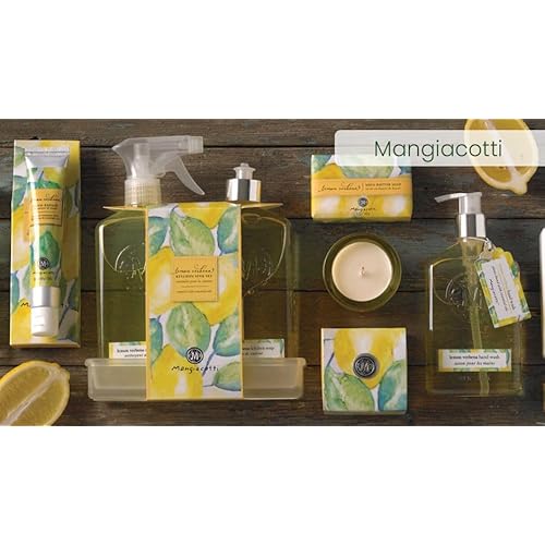 Mangiacotti Natural Kitchen Soaps Fragrant Plant-Based Concentrated Liquid Soap, 14.4-Ounce, Lemon Verbena