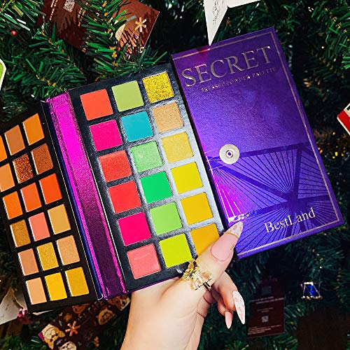 BestLand 72 Colors Ultra Secret Eyeshadow Palette, 4 in1 Color Board Matte Shimmer Glitter Nude Natural All In One Makeup Palette Blendable Pigmented Make Up Green Eye Shadow Pallet Gift Kit