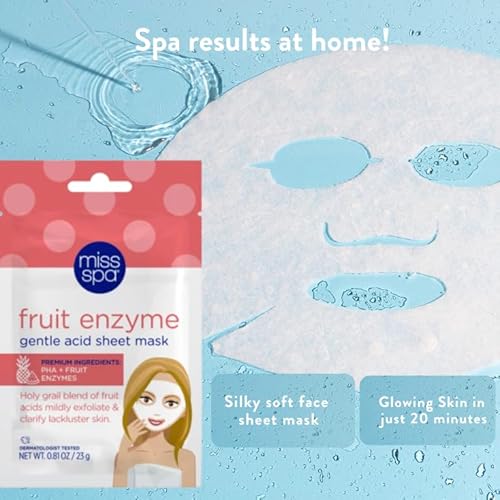 MISS SPA Fruit Enzyme Gentle Peel Sheet Mask 12 pack