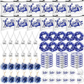 72 Pcs Cheer Gifts Bulk for Team Cheerleader Valentines Gifts Bag Necklace Bracelet Hair Ties Pom Pom Keychain Mirror