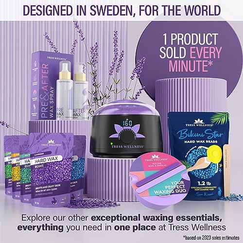 Tress Wellness Pre-Wax Cleanser, Spray and Treatment, After-Wax Oil and Care, Skin Wax Remover