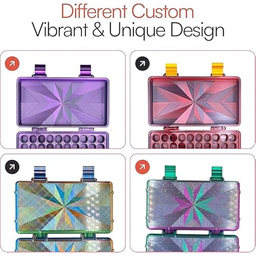 3D Printed Vial Storage Case - Waterproof 3ml Vial Storage Case with 5 Slots - Freezer Safe Hard Shell Essential Oil Case for Home, Fridge, Travel, 16mm Max Diameter, 35mm Max Height