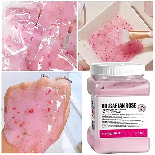Red Jelly Face Mask Peel Off Powder 650g Moisturizing and Hydrating Repair and Smooth Skin Care for Home Spa Salon (Vampire)