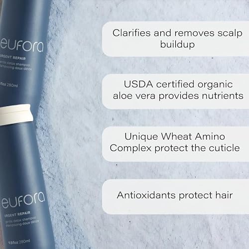 Eufora Urgent Repair Gentle Detox Shampoo 9.5 Fl. Oz, white