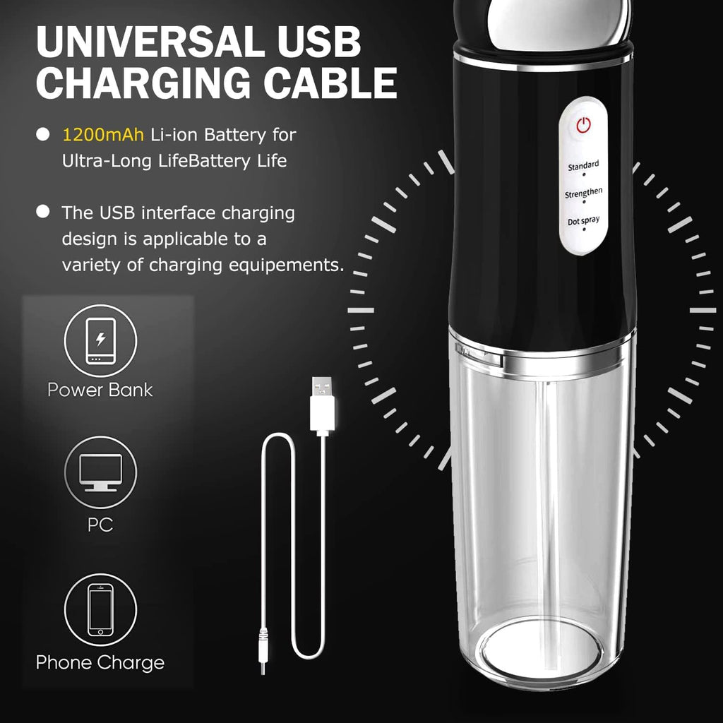 Water-Flosser-Cordless-Teeth-Cleaner Somall Water Dental Flosser with 3 Modes 4 Jets Rechargeable Dental Oral Irrigator for Home Travel (Premium Black)
