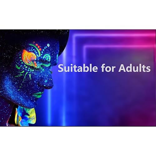 18 Pack Glow in The Dark Paint, Glow in The Dark Face Body Paint Glow Sticks Makeup Face Painting Kits for Adult, Neon Face Paint Crayons UV Crayons Kit for Halloween and Parties