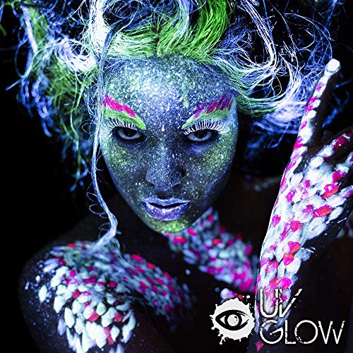 Blacklight Face and Body Paint 1.7oz - Set of 8 Tubes - Neon Fluorescent