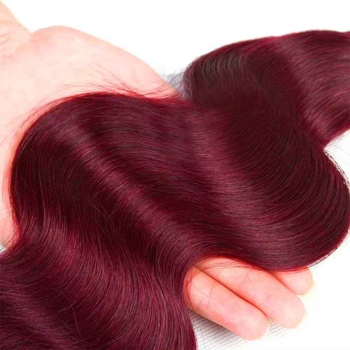 28 inch Burgundy Human Hair Bundles 99J Body Wave Hair Bundle Brazilian Remy Red Bundles Dark Burgundy Color