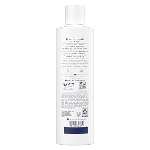 Dove Shampoo Bond Strength for Chemically Damaged Hair with Bio-Protein Care Technology and Peptide Complex 12 Fl Oz