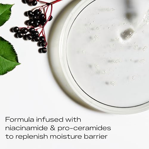 SheaMoisture Melanin Care Gentle Cream Cleanser Nourished & Radiant for Cleansing & Replenishing Skin's Moisture Barrier, with Pro-Ceramides +Elderberry Complex, 6 oz