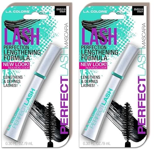 L.A. COLORS Perfect Lash Mascara (carded), Black CBMS319A (Pack of 2)