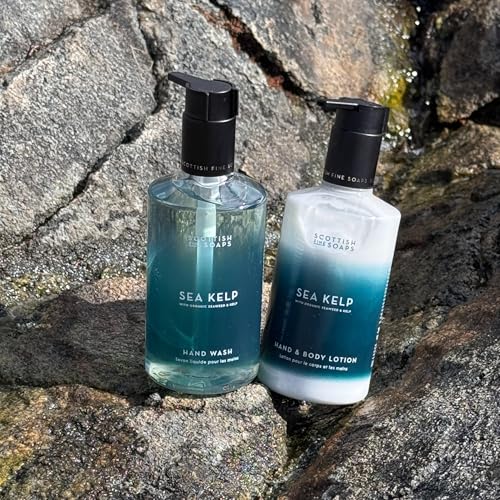 Scottish Fine Soaps Sea Kelp Collection Hand Care Set with Organic Seaweed, Marine Spa Fragrance, Recyclable Packaging