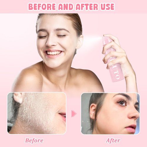 NILUTO Hair Identifier Spray for Face Shaving, Moisturizing and Skin Care Dermaplaner Spray,Skin Body Face Hair Identifier Spray Comfortable Face Shaving Powder Spray