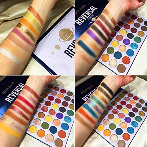 MYUANGO Reversal Planet Eyeshadow Palette - 40 Shades Matte Shimmer Glitter Makeup Palette for Beginners - Waterproof, Blendable, Long-Lasting - Cruelty-Free