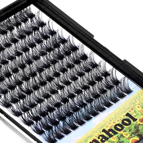 Handmade D Curl 10-20mm to Choose 120Pcs Natural long Individual Thick Base Cluster Eyelashes Dramatic Look DIY Volume Eye Lashes Extensions (12mm)