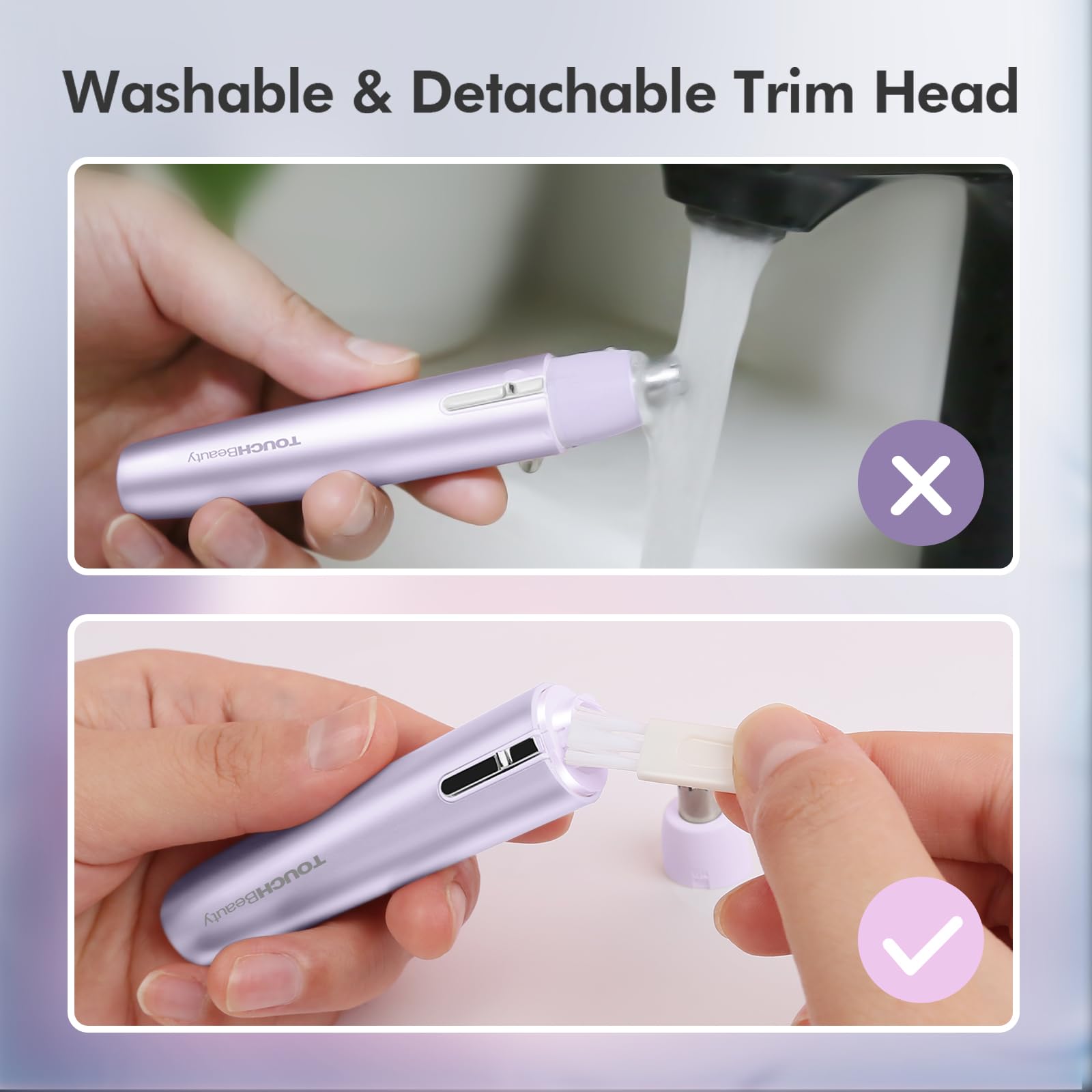 TOUCHBeauty Portable Ear Nose Hair Trimmer for Women, Nose Trimmer Women, Nose Hair Trimmer, Ear and Nose Hair Trimmer Clipper for Men Women, Mini Sized Battery Powered, Easy Cleansing