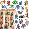 Dragon Temporary Tattoos Dragon Party favors for Adults, 20 Sheets 144 Pieces Dragon Tattoos Stickers Party Supplies Dragon Birthday Party Favors, Goodie Bag Fillers