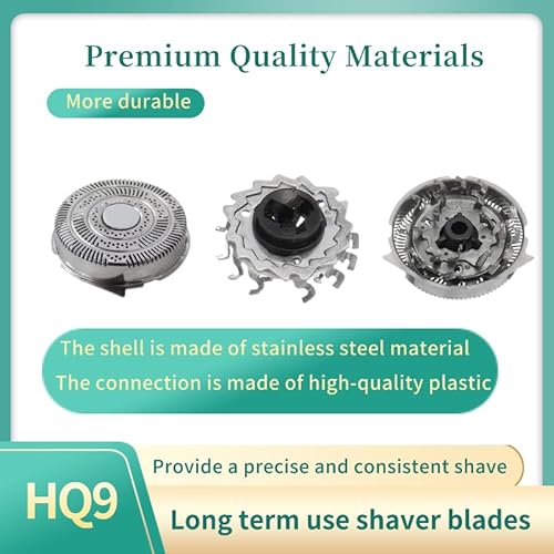 3PCS Men's Electric Replacement Blades Fit for Norelco, HQ9 Replacement Heads for Shaver 8251XL 8260XL 8270XL 8280XL, High Precision Cutting System for Comfortable shaving,Easy Replacement