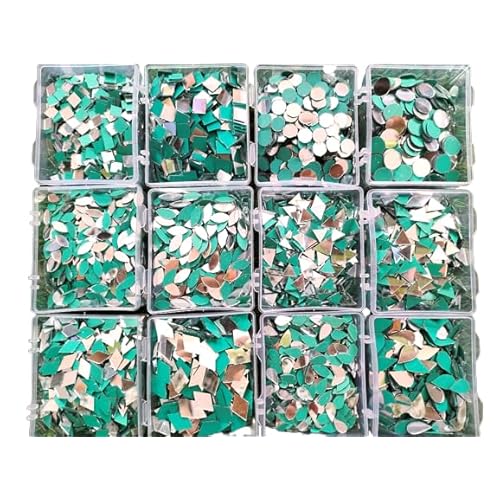 Teraiya's 12 Shape Mirrors for lippan Art and Art Craft Work | Wall Decor | Mandala Art |Decorative Items (1200 Pcs)