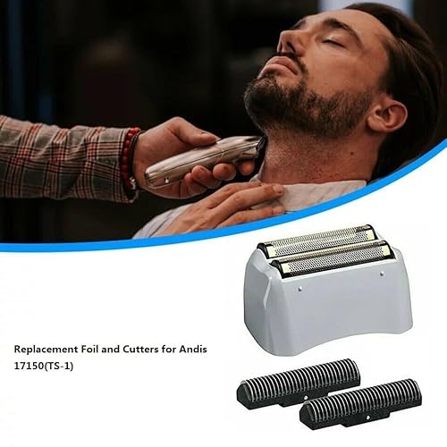 Shaver Replacement Foil and Cutters for Andis 17150 17200 TS-1 TS-2 Washable 3D Replaces #17155 Shaving Blade