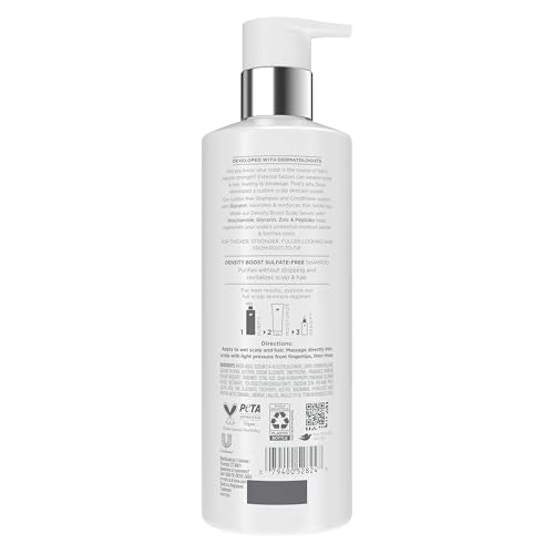 Dove Derma Scalp Density Boost Shampoo 1 ct With Glycerin, Sulfates And Zinc + Peptides For Hair Loss And Breakage 16 oz