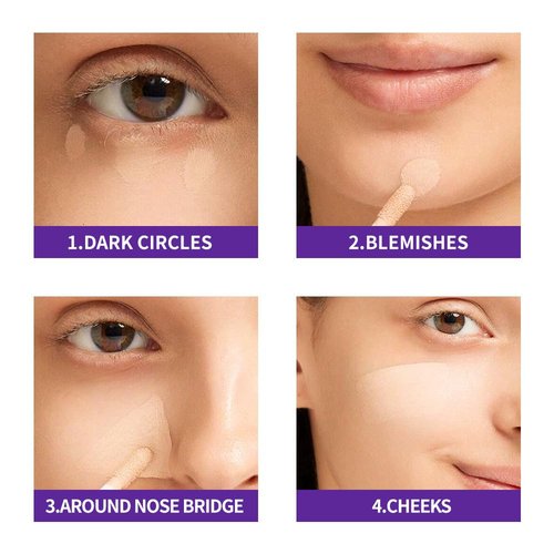 Diaoni Coverage Concealer, Diaoni Korean Concealer, Diaoni Liquid Concealer, Korean Conceals Stick Foundation, Lightweight, Long-Lasting, Waterproof, Natural Full Coverage (02+03, small)
