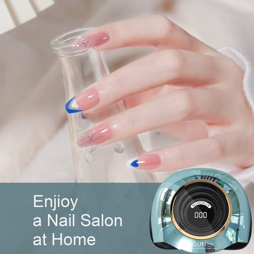 UV Light for Nails 288W Nail Lamp with 63 LED Beads for Gel Polish with LCD Display Auto Sensor and 4 Timer Settings Professional Gel Curing Lamp